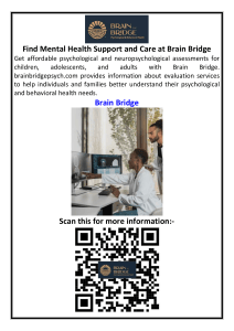 Find Mental Health Support and Care at Brain Bridge