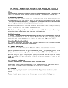 API RP 572 &ndash; Inspection Practice for Pressure Vessels